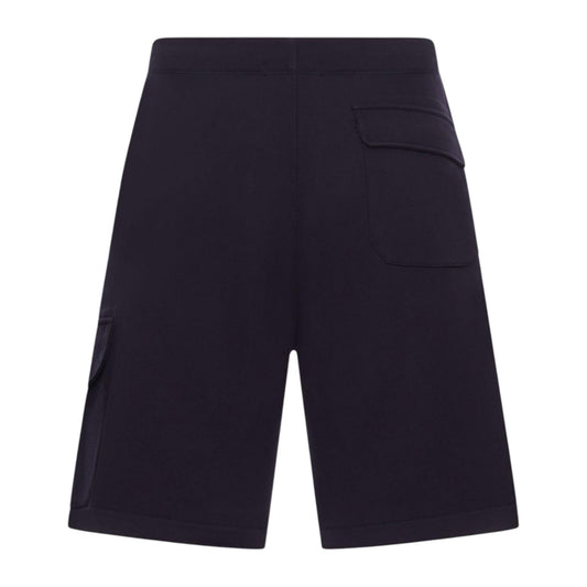 C.P. Company Diagonal Raised Embroidered Logo Navy Shorts