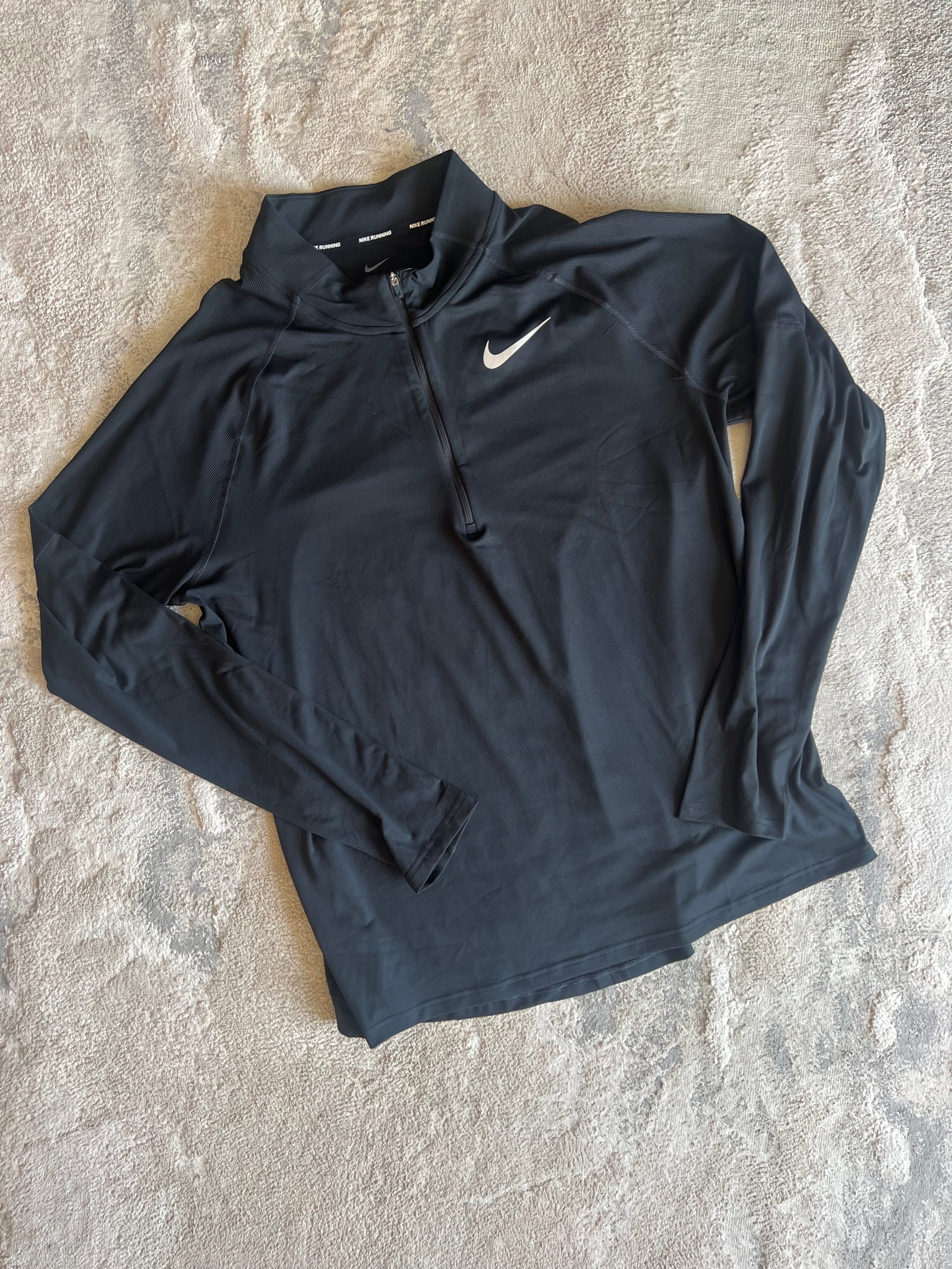 Nike Black Dri-Fit Long Sleeve Half-Zip Running Top – The Label Lab UK