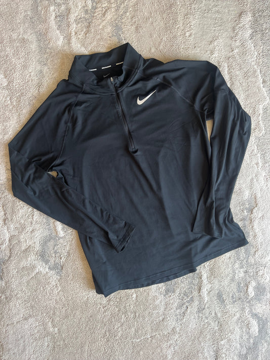 Nike Black Dri-Fit Long Sleeve Half-Zip Running Top