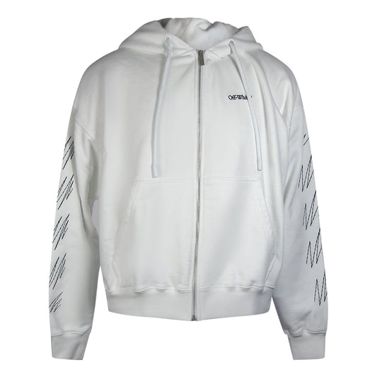 Off White Ombe015F23Fle0040110 White Hoodies Male - Style Centre Wholesale