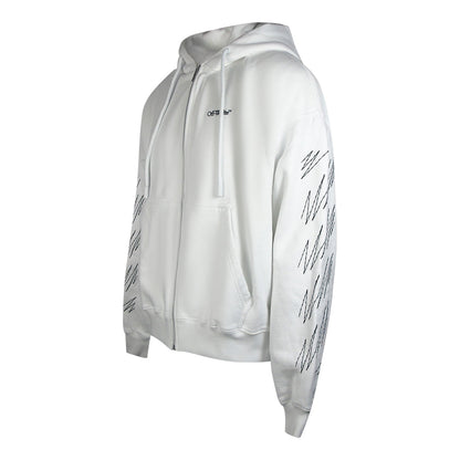 Off White Ombe015F23Fle0040110 White Hoodies Male - Style Centre Wholesale