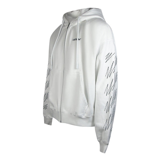 Off White Ombe015F23Fle0040110 White Hoodies Male - Style Centre Wholesale