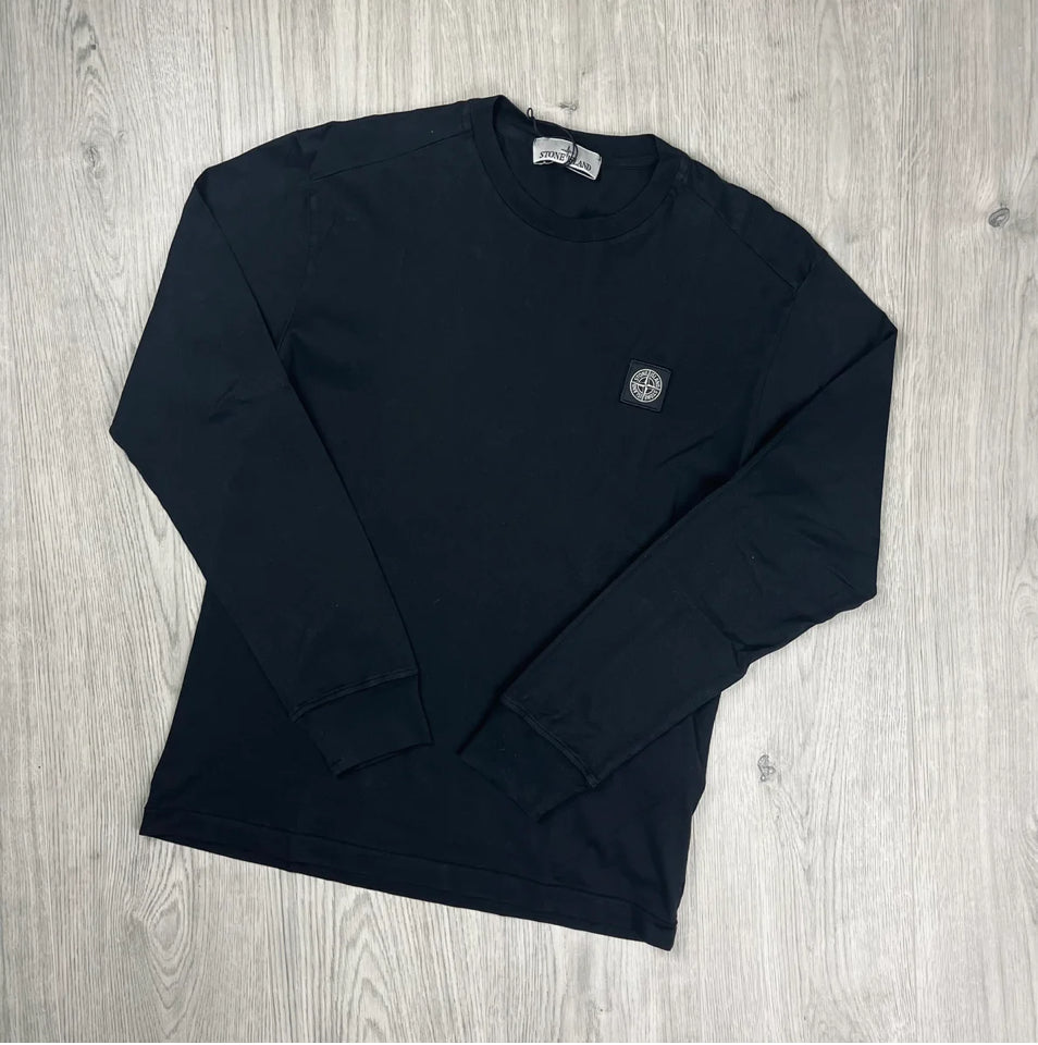 Stone Island Long Sleeve Slim Fit Navy T-Shirt