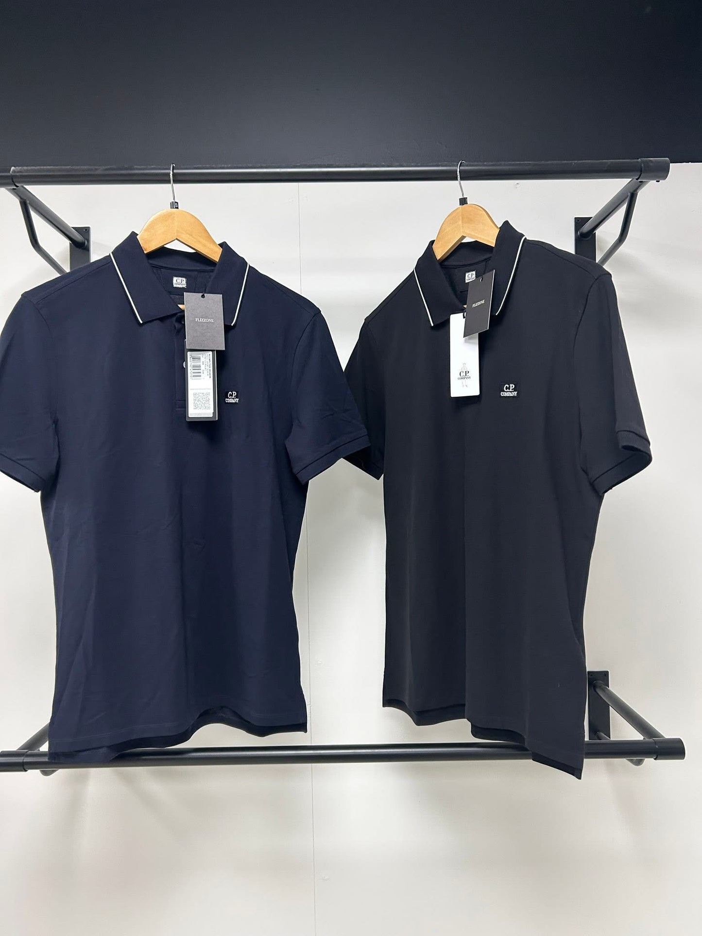 C.P Company Black Cotton Polo Shirt