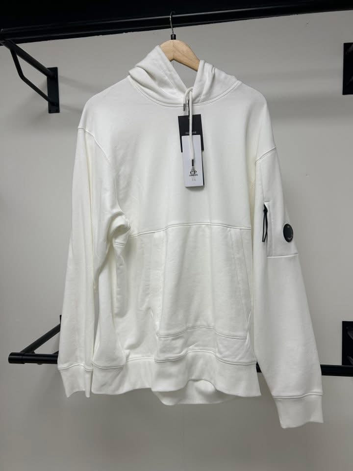 C.P. Company Diagonal Raised Hoodie White