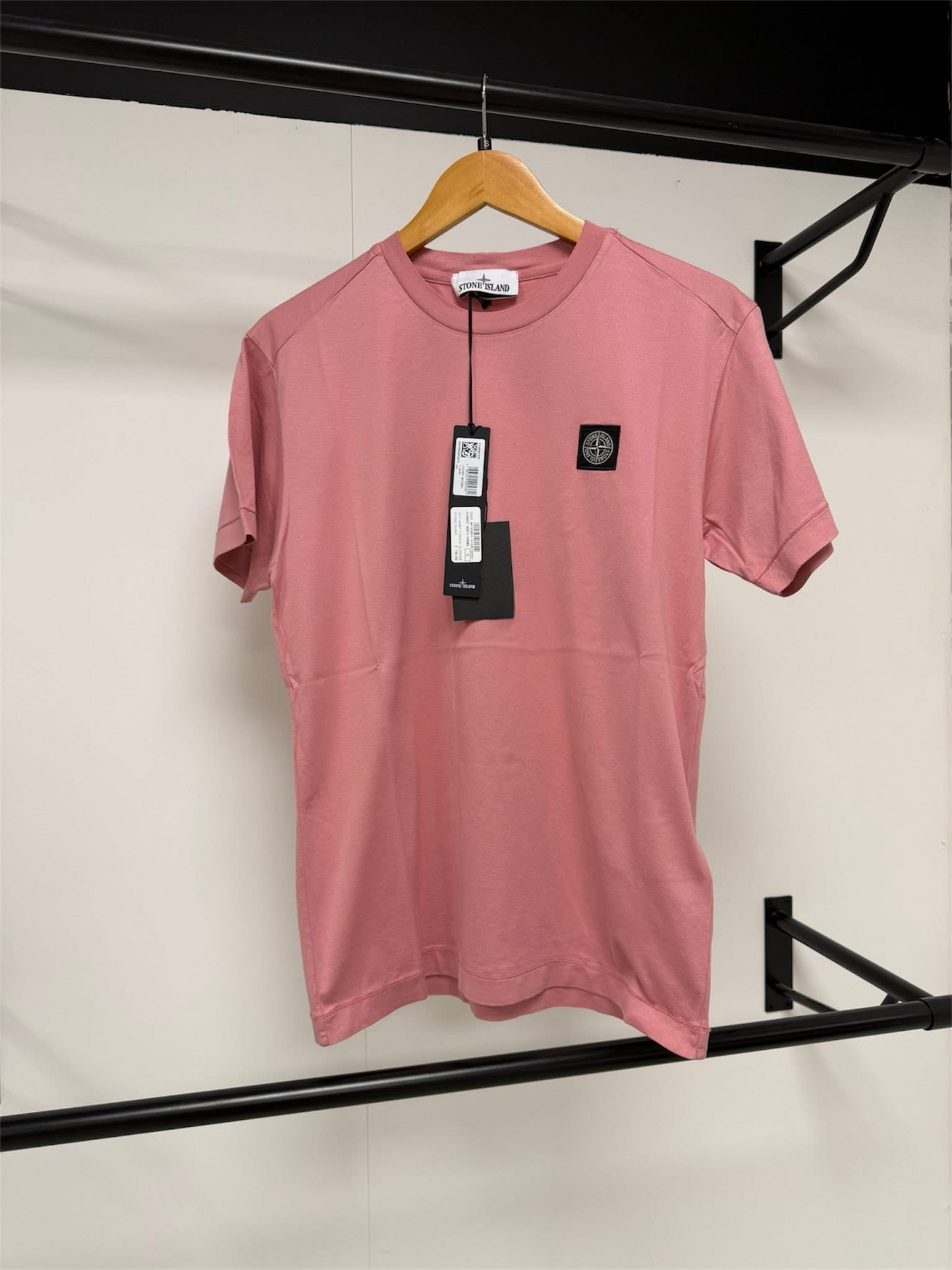 Stone Island Compass Patch Logo Pink T-shirt
