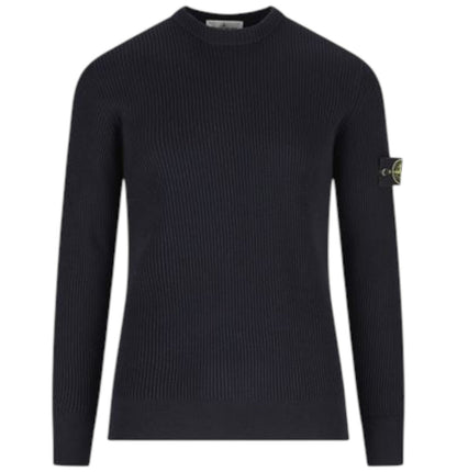 Stone Island Full Rib RWS Wool Navy Sweatshirt
