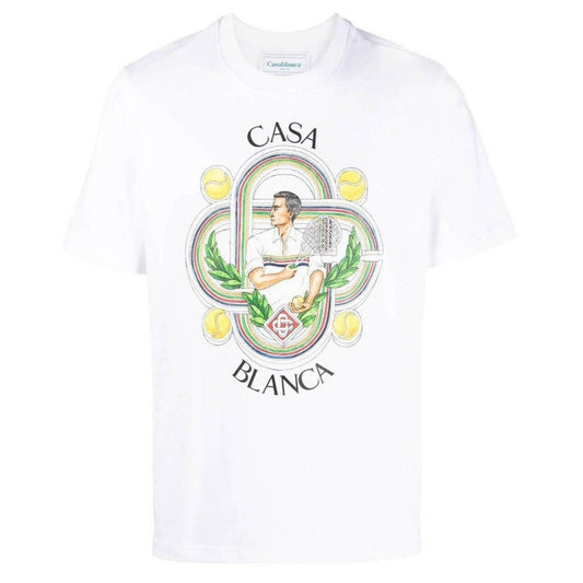 Casablanca Le Joueur Design White T-Shirt S
