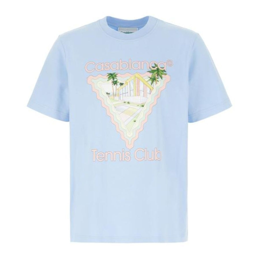Casablancaaison De Reveight Blue T-Shirt Light Blue