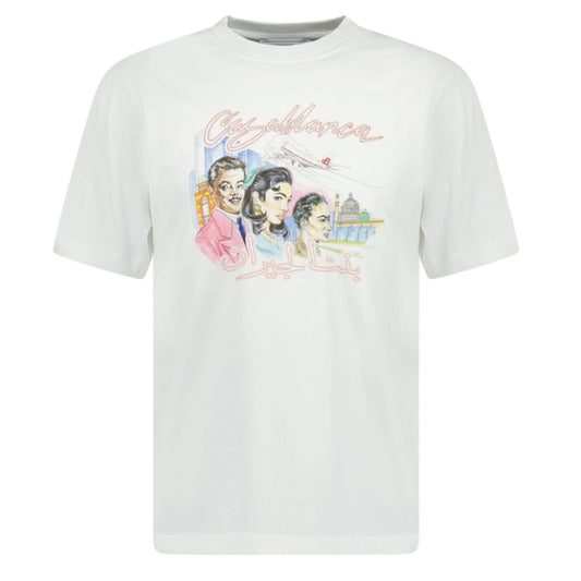 Casablanca La Liaison Design White T-Shirt XS