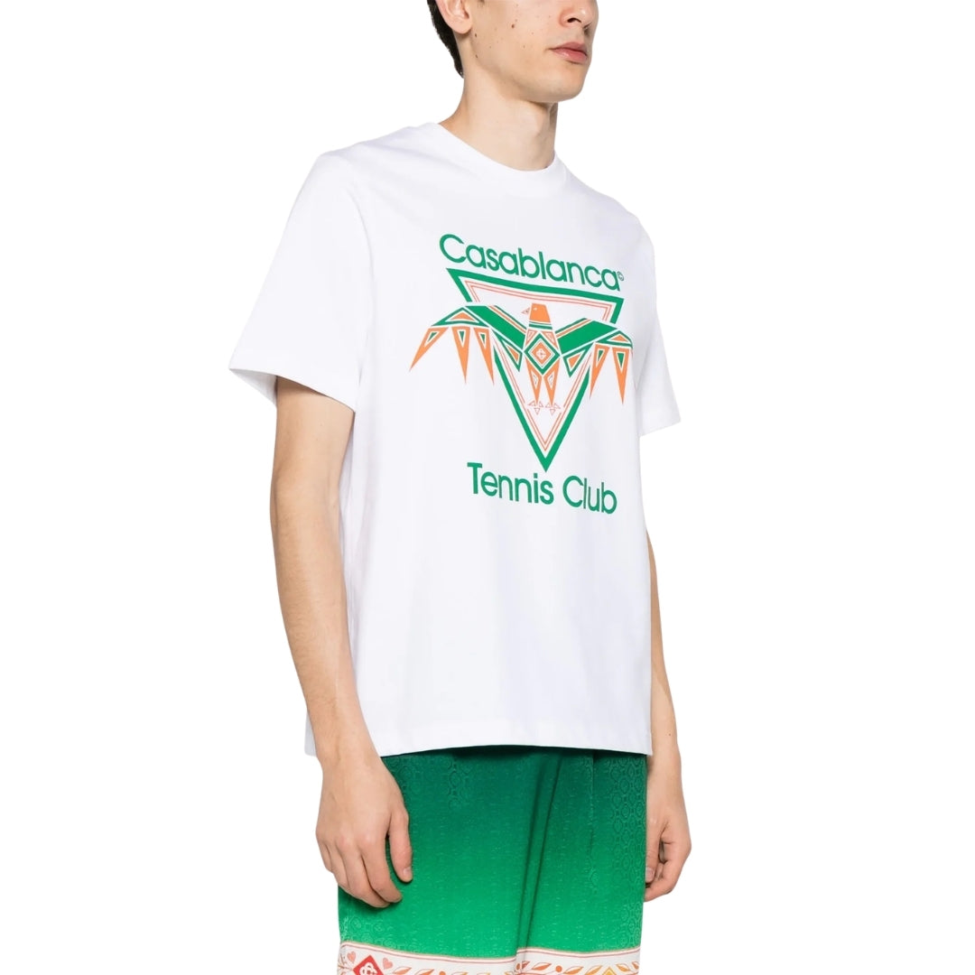 Casablanca Printed T-Shirt Playful Eagle White