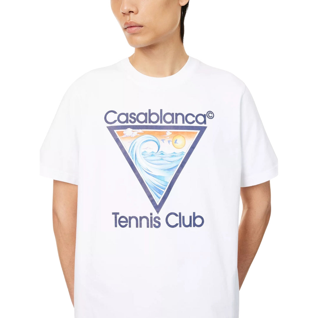 Casablanca Ms25Jts00117Ex White T Shirt Mens - Style Centre Wholesale