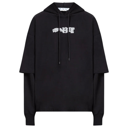 Off-White Carlos Type Double Tee Black Hoodie S