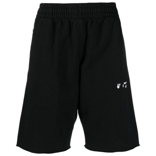 Off White Ow Logo Black Sweat Shorts Omci006C99Fle0081001 - Style Centre Wholesale