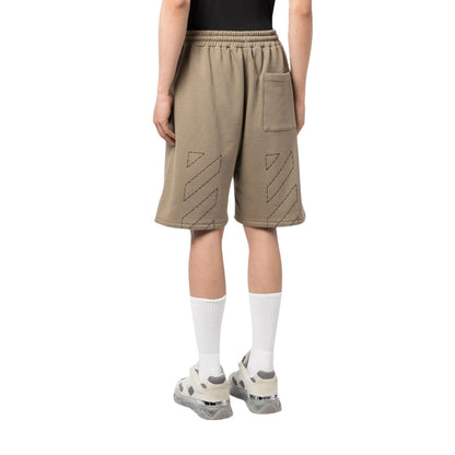 Off-White Off Stitch Skate Sweatshorts Beige S