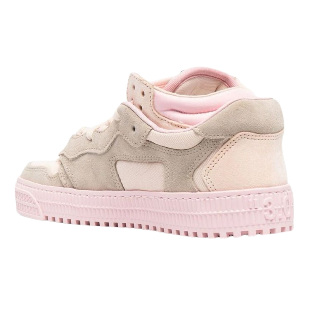 Off-White Floating Arrowow-Top Pink Leather Trainers