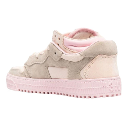 Off-White Floating Arrowow-Top Pink Leather Trainers