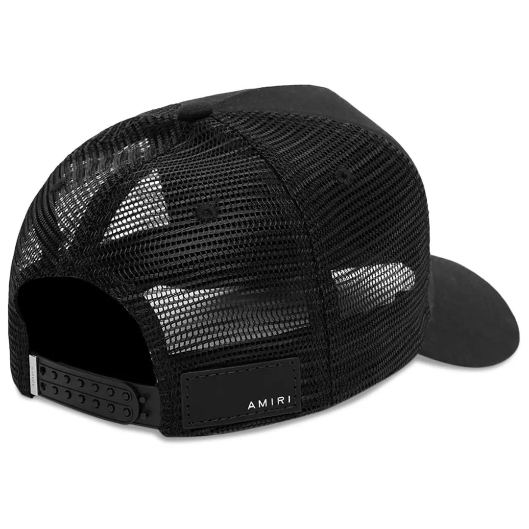Amiri MA Logo Black Trucker Hat One Size