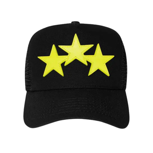 Amiri Yellow Logo Hats Mens