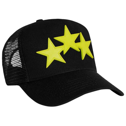 Amiri Yellow Logo Hats Mens