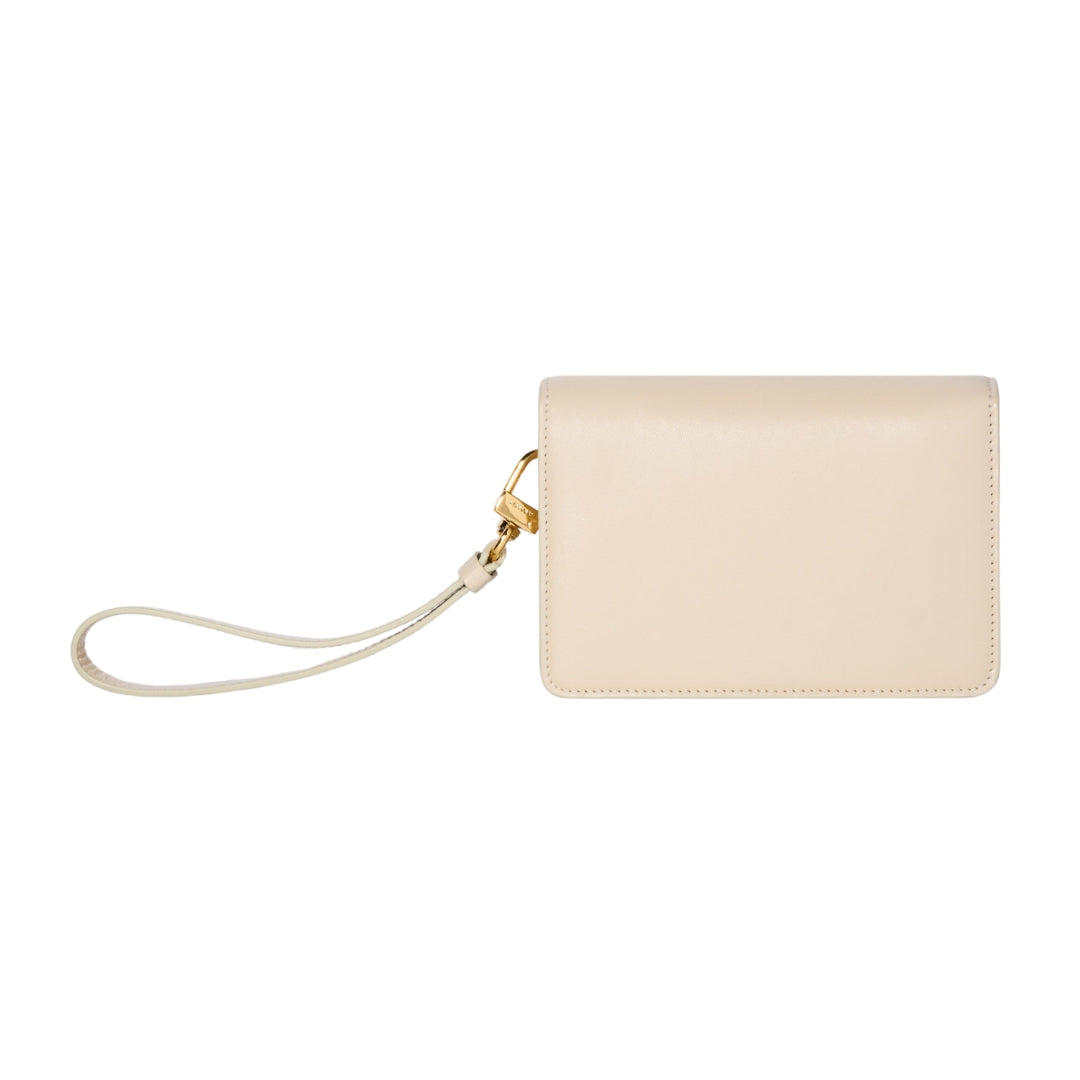 Amiri Calf "MA" Small Clutch Alabaster Bag One Size