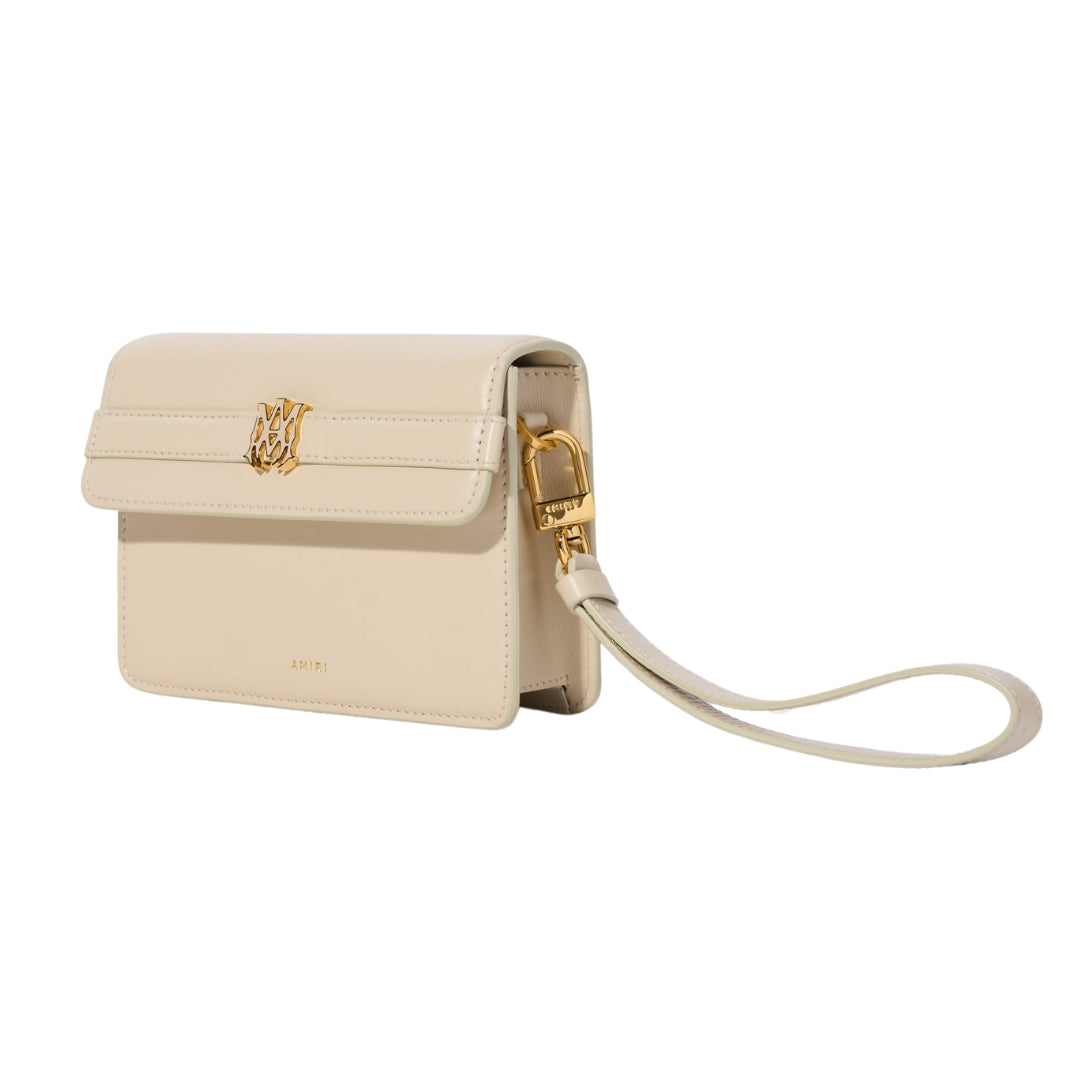 Amiri Calf "MA" Small Clutch Alabaster Bag One Size