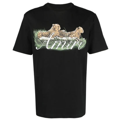 Amiri Cheetah Logo Black T-Shirt S