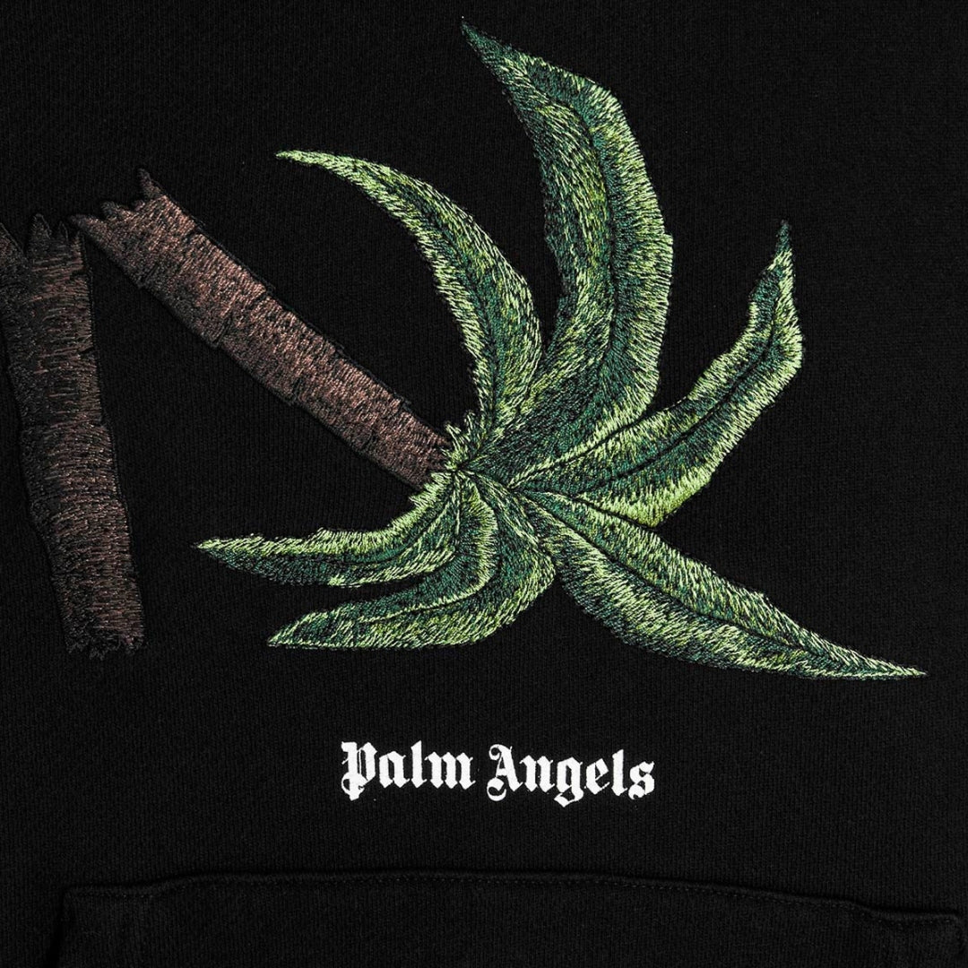 Palm Angels Broken Palm Black Hoodie - Style Centre Wholesale