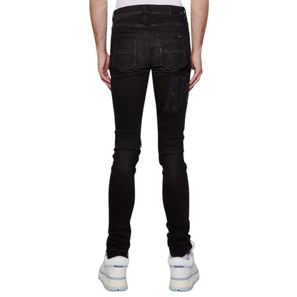 Amiri Slim Fit Distressed Amiri Logo Aged Black Denim Jeans W31 L32 / 32L