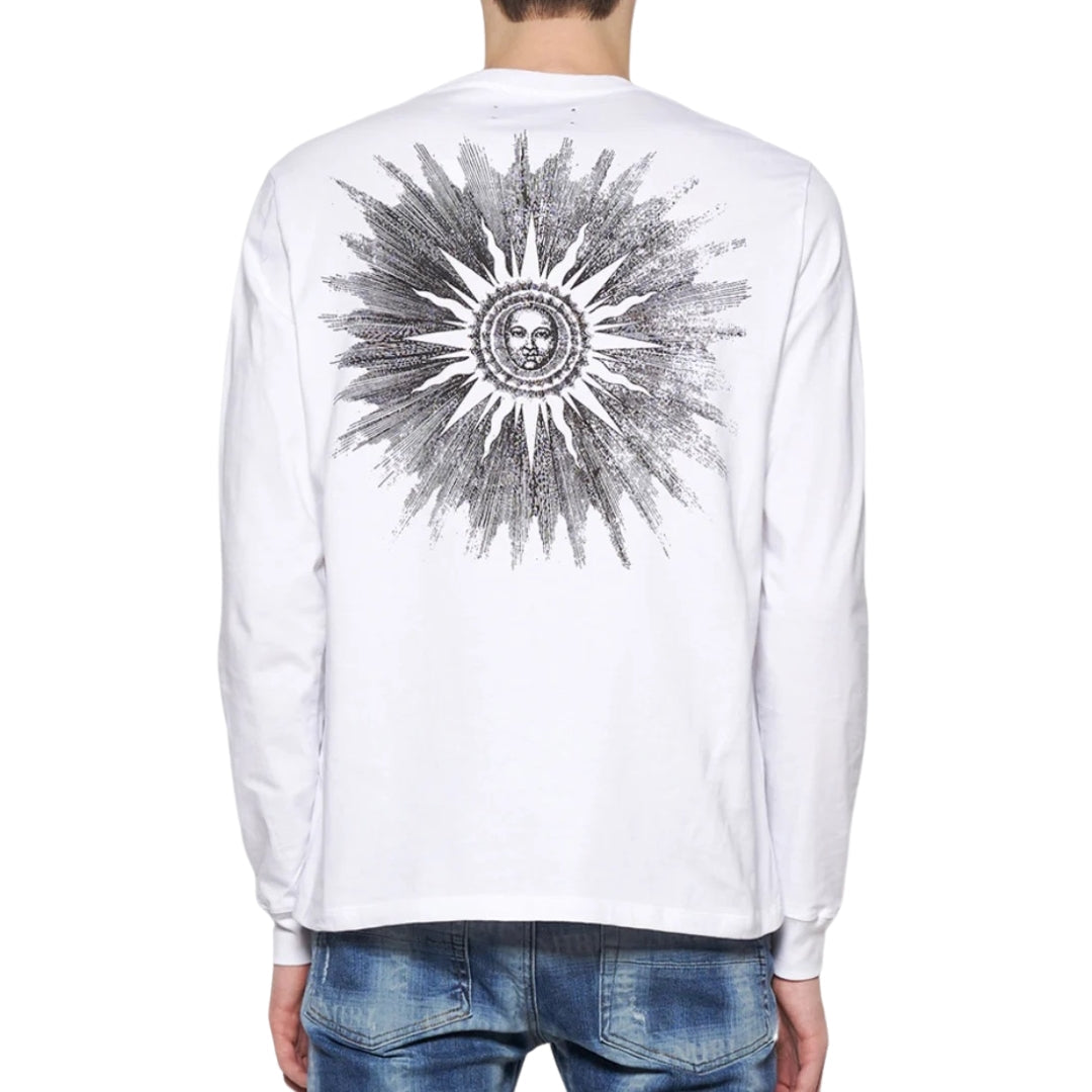 Amiri Sun Logo Long Sleeve White T-Shirt S