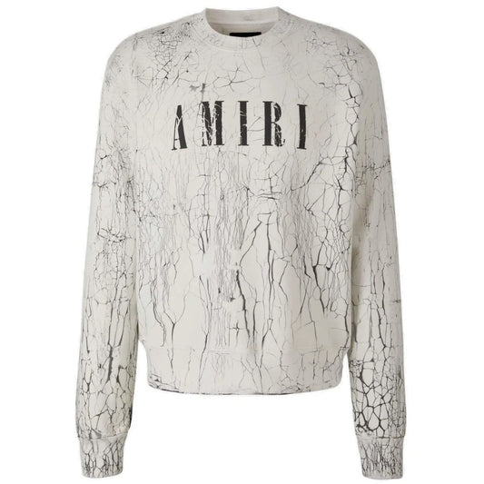 Amiri Core Logo Cracked Dry White Sweatshirt S