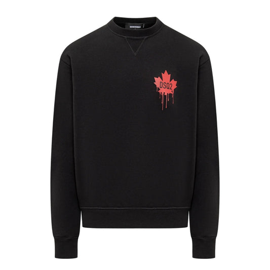 Dsquared2 Red Maple Leaf Sweatshirt Black M