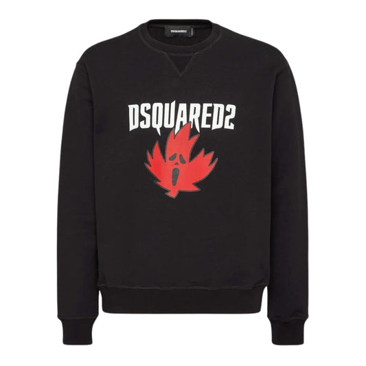 Dsquared2 Horror Maple Leaf Cool Fit Crewneck Sweatshirt Black M