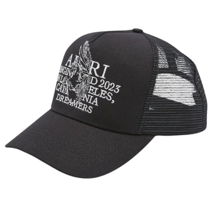 Amiri Pegasus Trucker Black Hat - Style Centre Wholesale