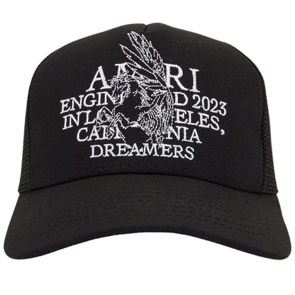 Amiri Pegasus Trucker Black Hat - Style Centre Wholesale