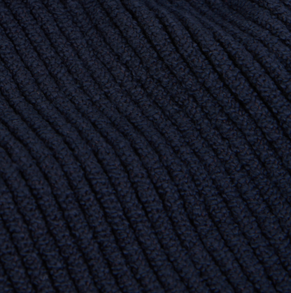 Stone Island Mixed Fabric Vanise Full Rib RWS Navy Wool Scarf