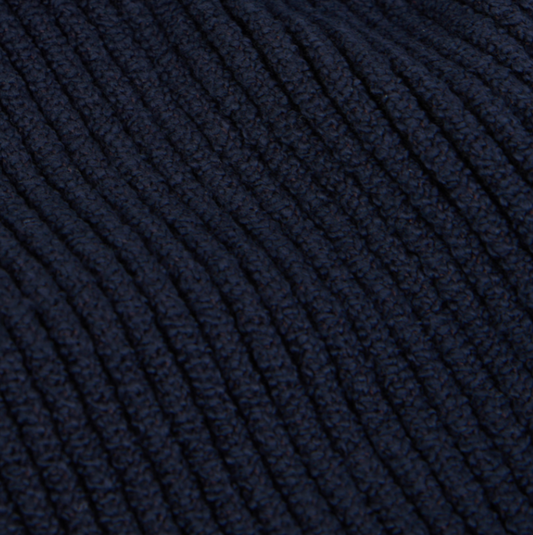 Stone Island Mixed Fabric Vanise Full Rib RWS Navy Wool Scarf