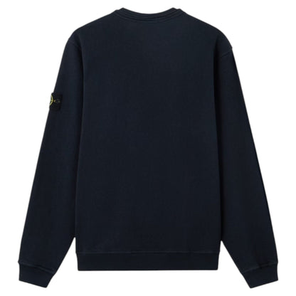 Stone Island Malfile Fleece Old Effect Navy Sweatshirt