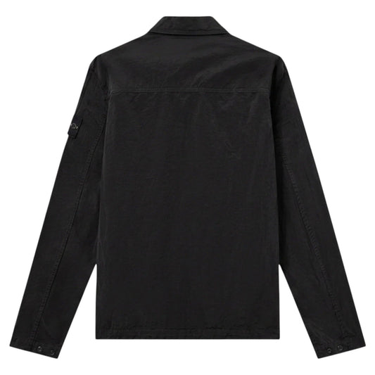 Stone Island Nylon Metal Zip-Up Black OVershirt