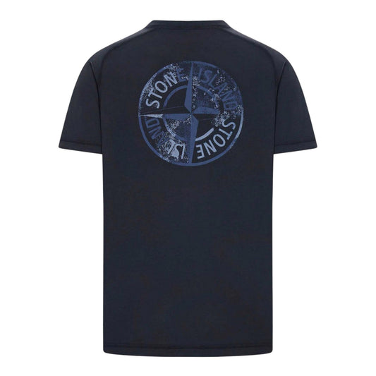 Stone Island Reflective Print Navy T-Shirt