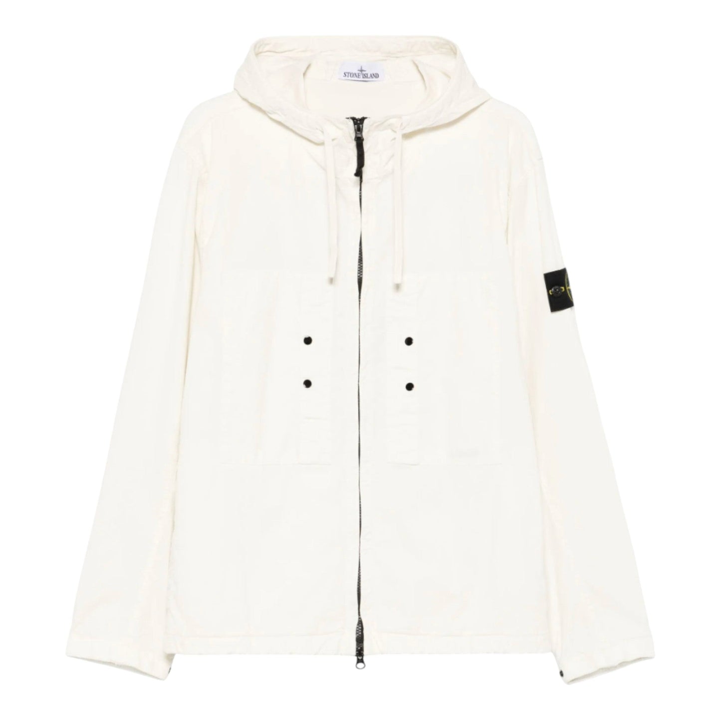 Stone Island Supima Cotton Stretch Hooded Ivory Jacket