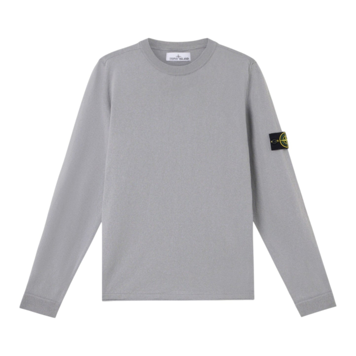 Stone Island Light Raw Hand Grey Knit Sweatshirt
