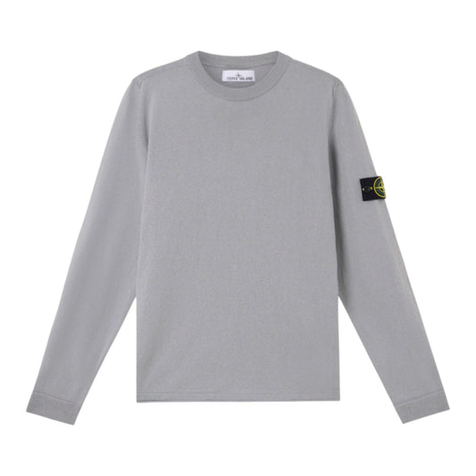 Stone Island Light Raw Hand Grey Knit Sweatshirt