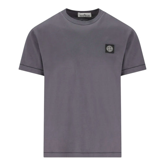 Stone Island Compass Patch Logo Dark Charcoal Grey T-shirt