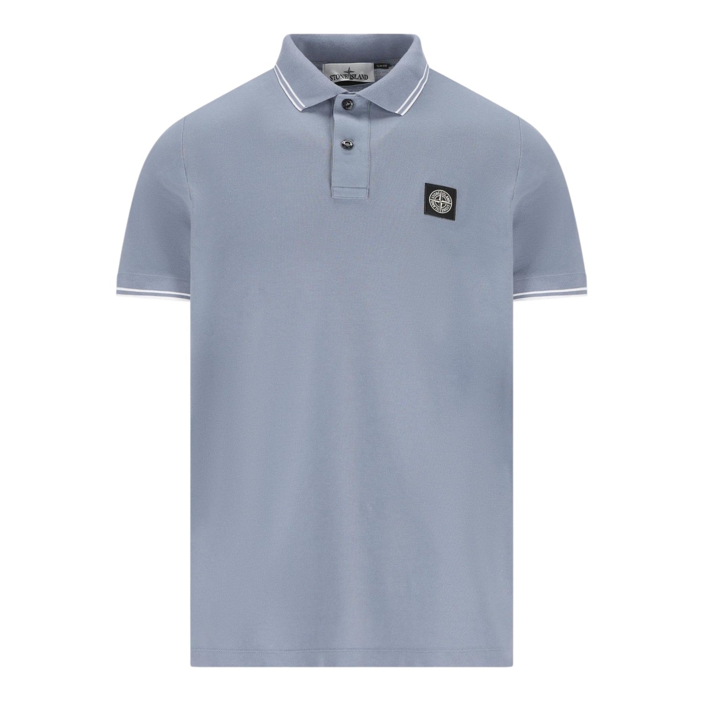 Stone Island Pique Cotton Dark Blue Polo Shirt