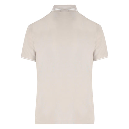 Stone Island Pique Cotton Pearl Grey Polo Shirt