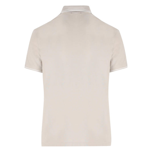 Stone Island Pique Cotton Pearl Grey Polo Shirt
