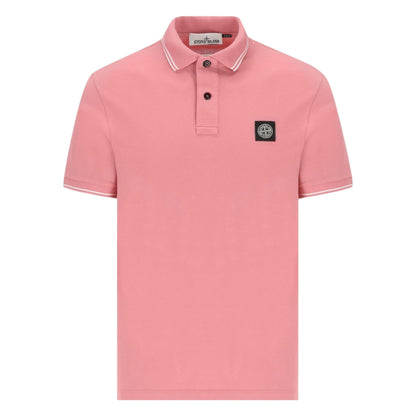 Stone Island Pique Cotton Oleander Pink Polo Shirt