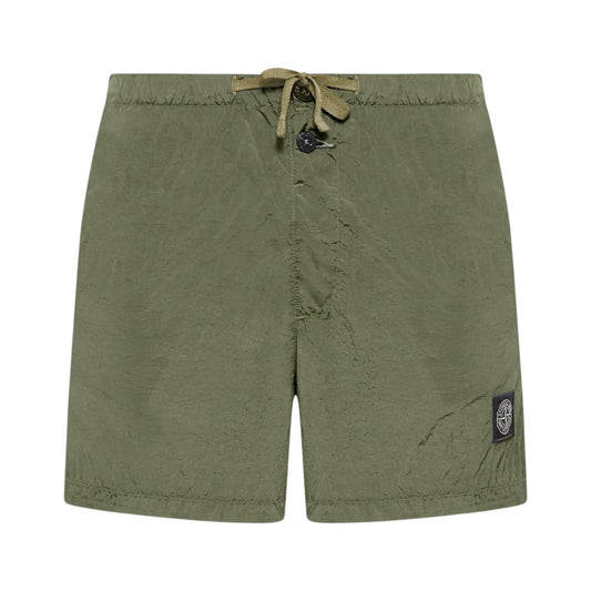 Stone Island Nylon Metal Military Green Shorts
