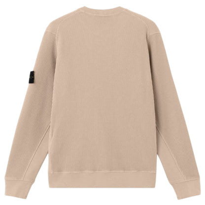 Stone Island Organic Cotton Waffle Fleece Desert Beige Sweatshirt